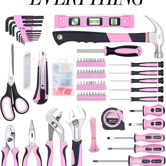 Pink and Black Home Tool Kit - Picture 3 of 9